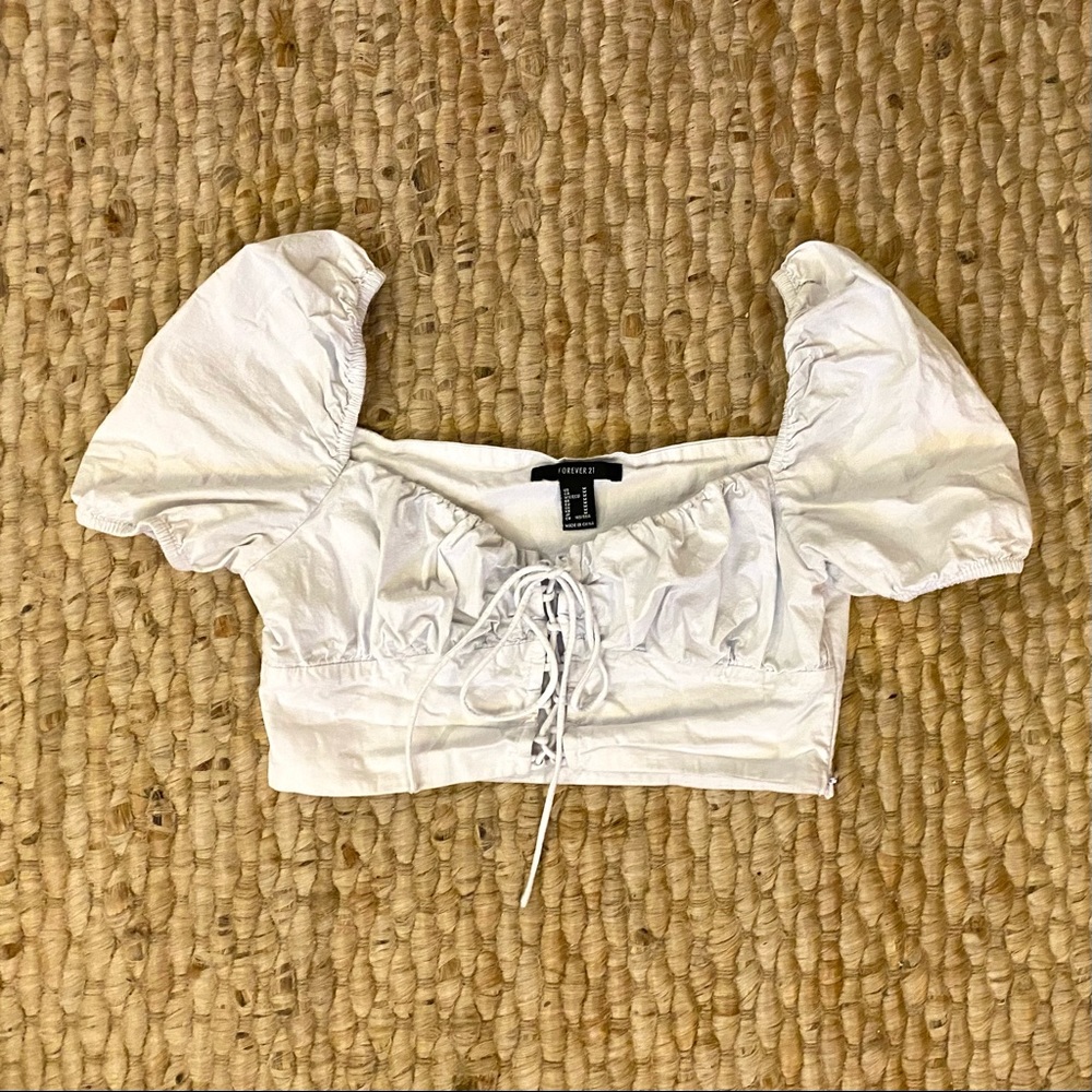 Ruffle Lace-Up Crop Top - Picture 5 of 13